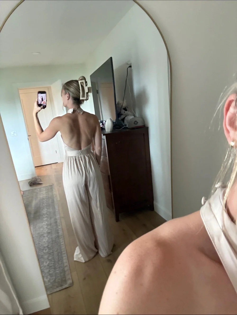 Nasty Gal Blush Convertible Halter jumpsuit - Picture 2 of 2